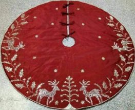 Red Christmas Tree Skirt